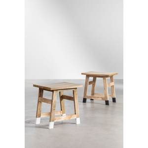 White Mango <b>Wood</b> Low <b>Stool</b> Pid - Product Image 2