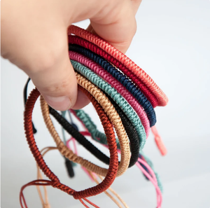 Red Cord Buddhist Protection Colorful Braided Thread <b>Bracelets</b> for Girls l Wrap SAILOR KNOT <b>BRACELET</b> - Product Image 2