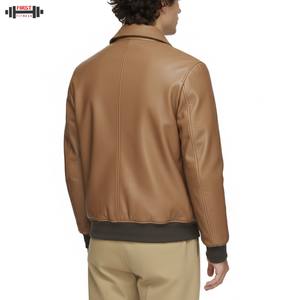 Blouson aviateur en cuir véritable à rayures en velours côtelé multicolores pour femmes, arrivée 2025, qualité supérieure, vente en gros personnalisée - Product Image 2