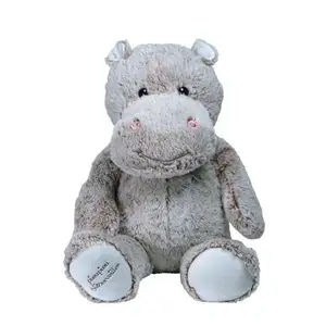 Leo the hippo 100cm - Made in France - French giant plush toy - Grey