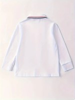 Uniforme scolaire Polo à manches longues pour garçon - École primaire Couleur personnalisée Haut 95% polyester 5% élasthanne élégant et tendance