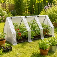 Serre de jardin portable de petite taille, couverture en PE imperméable, tente de culture pour plantes, mini-serre pour la culture de légumes et de fleurs dans la cour