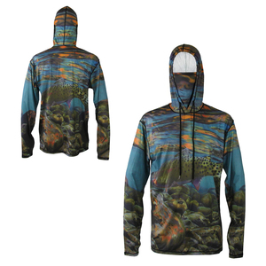 Chemise de pêche en polyester légère à séchage rapide, respirante, extensible, vêtements de sport de plein air pour hommes et femmes, protection solaire - Product Image 6