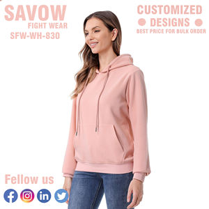 OEM Sweats à capuche pour femmes Pull surdimensionné en gros Sweats à capuche en coton Streetwear Vestes polaires Hauts d'hiver personnalisés - Product Image 5