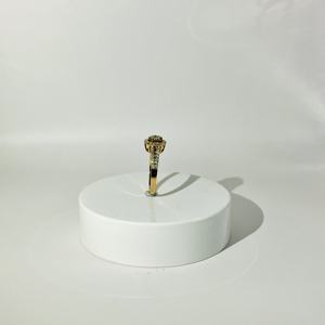 แหวนเพชรธรรมชาติสองสายสุดหรู14K สีโรสโกลด์ได้รับการรับรอง ggl SI3 I1ความชัดเจนในการตัดยอดเยี่ยมเครื่องประดับชั้นดีหรูหรา - Product Image 3