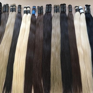 Super Double 20-28 Inches Bulk Vietnamese Raw Virgin Human Hair Extensions <b>Bleached</b> Light Color Aligned Cuticles Hanoi - Product Image 4