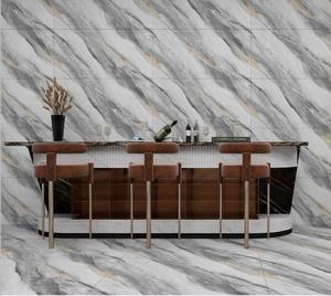 Carreaux de sol en porcelaine GVT/PGVT très vendus, 600x1200 mm, pour la décoration intérieure, aspect marbre poli et glacé, dalle pour salons - Product Image 5