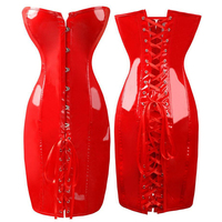 Damen Sexy Gerades Ärmelloses PU-Leder Club Maxikleid Antistatisch Umweltfreundlich Kariert Boutique-Stil Natürlich