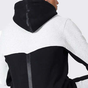 Vente en gros taille libre Ensemble pantalon de survêtement avec veste zippée en coton doux personnalisé de haute qualité couleur unie hommes jogging sport sweat à capuche survêtement - Product Image 5