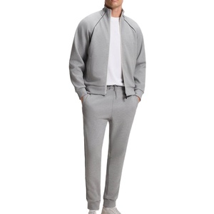 2026 Wholesale Heavyweight Regular Fit Men's Pullover Hooded Breathable 100% Cotton Custom Printed <b>Fleece</b> Tracksuit Set - Product Image 1