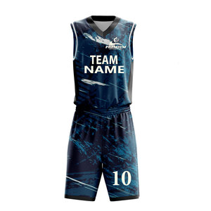 Nuevo Diseño de Camiseta y Pantalones Cortos de Baloncesto, Uniformes de Baloncesto Reversibles Sublimados Personalizados para Hombre - Product Image 3
