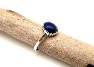 Lapis pierre précieuse bague bijoux pour femmes argent Boho Style bijoux 925 en argent Sterling tendance bague faite à la main cadeau pour elle - Product Image 3