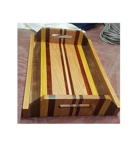 Bandeja de madera de primera calidad, diseño maravilloso, bandeja de gran tamaño hecha a mano para decoración del hogar, bandeja de artículos de mesa - Product Image 1