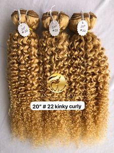 Haute qualité 20 ''vison cambodgien temple indien vierge crépus extensions de cheveux bouclés donneur unique couleur #22 confiance - Product Image 5