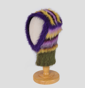 Invierno Super suave felpa peluda tejer pasamontañas tira moda cubierta completa Beanie para hombres y mujeres - Product Image 5