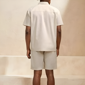 Men's Custom Printed Logo Embroidered <b>Crocheted</b> Summer Terry Two-Piece Cotton Casual Sweat Suit <b>Set</b> Quick Dry - Product Image 5