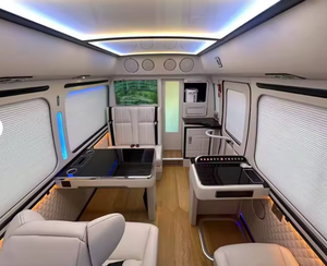Minibús VIP de Lujo 2025, Listo para Enviar, Negro, Turbo R19, Motor Diésel/Gasolina, Volante a la Izquierda, Transmisión Automática, Tapicería de Cuero - Product Image 2