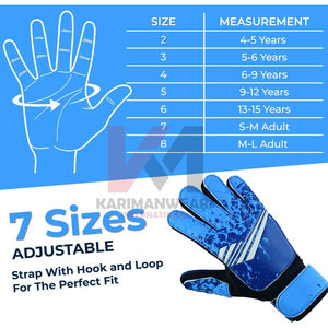 Premium Goalkeeper <b>Gloves</b> Finger Protection Breathable Soccer Goalie <b>Gloves</b> <b>Kids</b> Youth Adults Featuring 4mm Latex Grip - Product Image 5