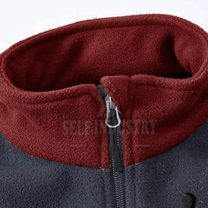 Custom Made Stand Collar Woolen <b>Fleece</b> <b>Jackets</b> for Men Quick Dry Breathable High Street Style for Winter Season - Product Image 6