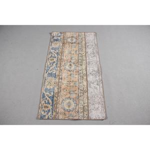 Alfombra Turca Vintage Pequeña de 2.1x4.1 pies, Alfombra Azul del Suroeste de Estados Unidos de Lana - Product Image 1