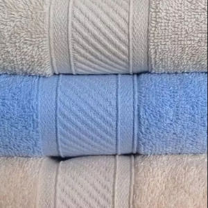 Toallas de baño de algodón Premium DE LA India Diseños Jacquard bordados sólidos lisos Logotipo personalizado Tejido para hoteles y uso en la playa - Product Image 1