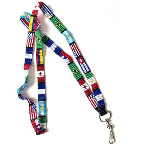 Lanières perlées de style Boho faites à la main sangles de cou en perles de rocaille personnalisées pour le travail et les cadeaux accepte les personnalisations - Product Image 1