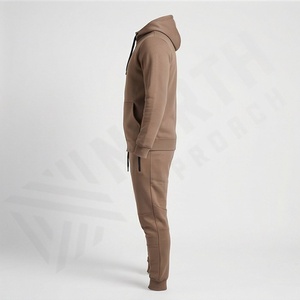 Survêtement décontracté pour homme à capuche, nouveau style, impression personnalisée, respirant, 100% coton, manches longues, uni, pour la salle de sport et le fitness - Product Image 6