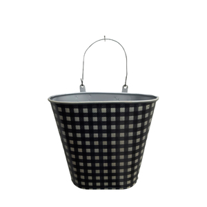 Maceta colgante de forma ovalada galvanizada, Cubo de Color plateado, maceta de pared de diseño moderno para decoración del hogar - Product Image 2