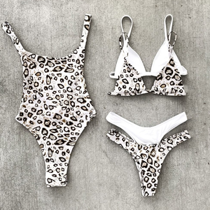 2025 nuevo diseño de moda su propio traje de baño personalizado dos piezas playa Bikini impreso mujeres traje de baño - Product Image 3