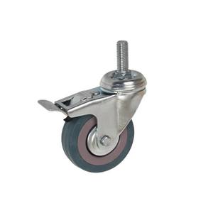 CKLA-PG pivotante 75S-HC LG avec frein, gomme grise (capacité jusqu'à 45 kg) - Product Image 1