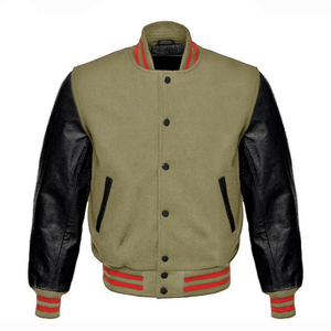 Veste de baseball en maille tricotée imperméable d'hiver avec manches en cuir synthétique brodées en chenille personnalisées OEM pour hommes - Product Image 2