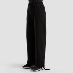 Pantalon de survêtement décontracté VolumeFit à jambes larges noir avec fonction respirante - Product Image 1