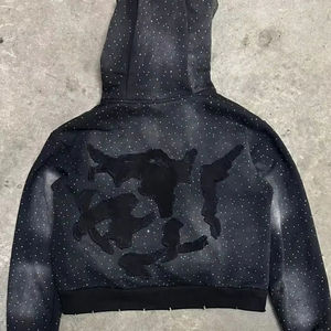 Offre Spéciale Vintage Streetwear surdimensionné délavé à capuche lavage en détresse pull à capuche personnalisé français éponge hommes à capuche - Product Image 3