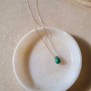 Colgante de Turquesa Azul Natural Tallado en Forma de Gota, Plata de Ley 925 Chapada en Oro, Amuleto de Piedra Preciosa Hecho a Mano, Joyería de Moda al por Mayor - Product Image 1