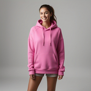 Sweat à capuche pour femmes à épaules tombantes coupe ample pull-over à capuche personnalisé pour femmes - Product Image 1