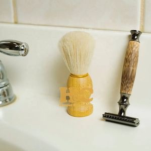 Brocha de Afeitar para Hombre, Mango de Madera, Pelo Sintético, Ecológica, Lista para Enviar, Logotipo Personalizado para Barbería y Salón de Belleza - Product Image 5