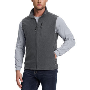 Chalecos de lana de senderismo personalizados para hombre con impresión de etiqueta de logotipo bordado personalizado para equipo al aire libre o uniforme de empresa - Product Image 1