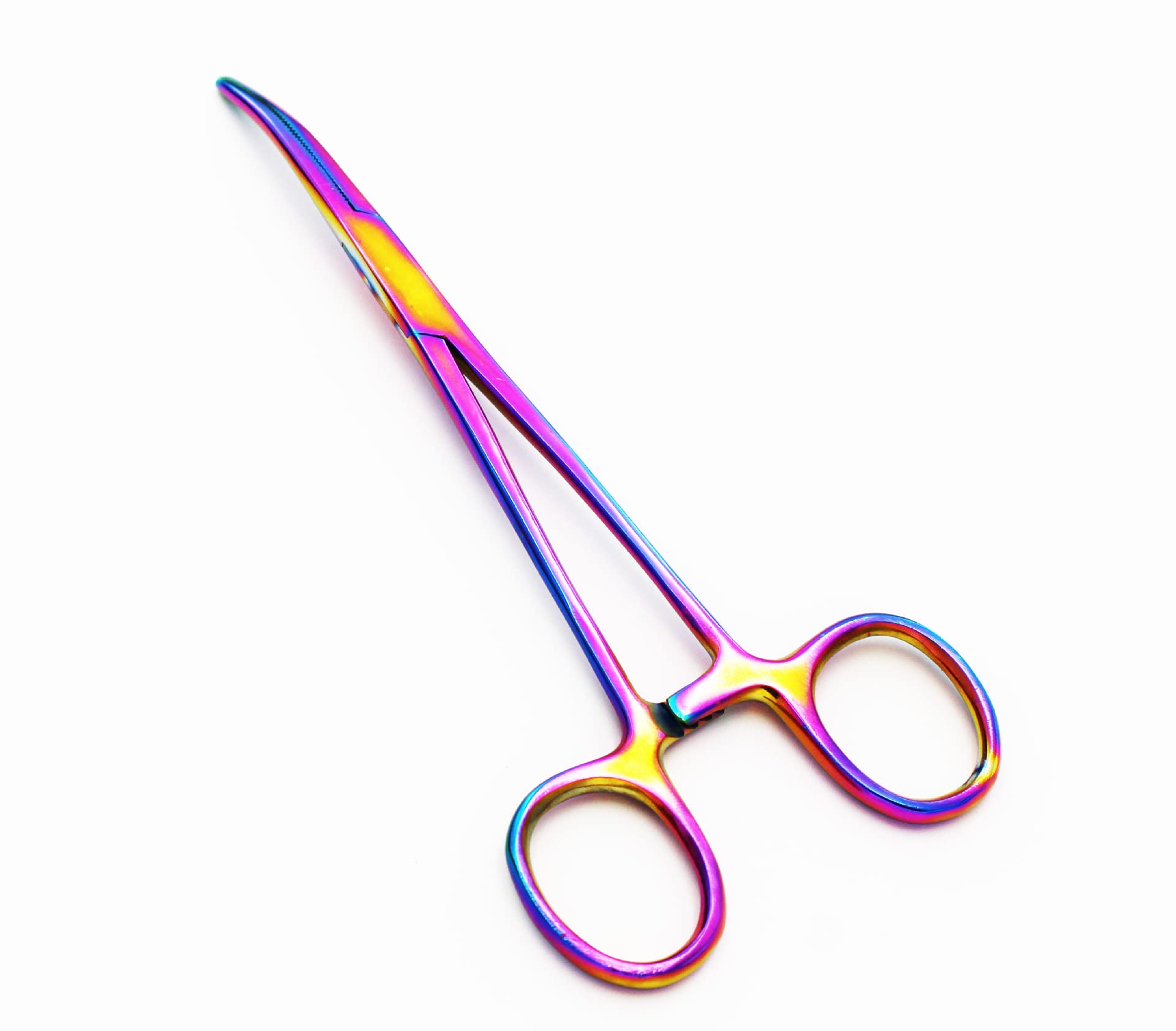 5 Pink Mosquito Hemostat Forceps - 5 Inch Curved Locking Clamps For Hobbies & First Aid