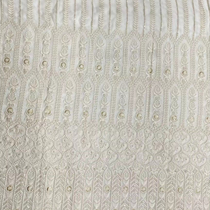 Tela de viscosa pura bordada pesada para niños y niñas, uniformes de Kurta Koti Sherwani lisos transpirables, técnicas de punto tejidas - Product Image 1