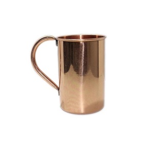 <b>Gold</b> Copper Straight <b>Mug</b> for Cold Drink Beer Wine Drinking Use Bar Hotel Home Decor - Product Image 1