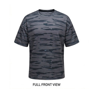 เสื้อยืดทรงหลวมแบบใหม่รักษ์โลก ผ้าฝ้าย 100% ระบายอากาศได้ดี น้ำหนักเบา พิมพ์ลายสำหรับผู้ชาย แขนสั้น คอกลม แห้งเร็ว ผ้าถัก โลโก้ด้านหน้า - Product Image 1
