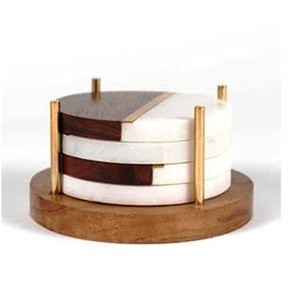 Acheter en gros caboteur en bois et marbre caboteur en bois naturel et marbre mangue fabriqué en Inde - Product Image 3