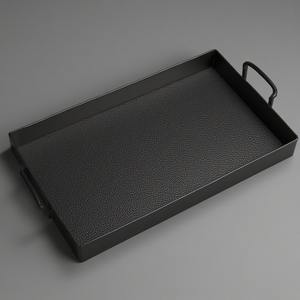 Bandeja de cuero contemporánea con construcción robusta y artesanía de diseño elegante para aplicaciones decorativas y funcionales versátiles - Product Image 5