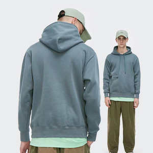 Surdimensionné unisexe 330 gsm coton sweat à capuche vierge personnalisable poids lourd pull à capuche uni - Product Image 5