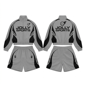 Womens GSM Premium Tricot Windbreaker And Shorts Set Black <b>Purple</b> Contrast Panel Sublimation Breathable Windbreaker Shorts Set - Product Image 6
