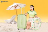 Valise rigide personnalisée haut de gamme en ABS et PC avec roulettes pivotantes à 360 degrés et serrure numérique, ensemble de bagages de voyage tendance 880