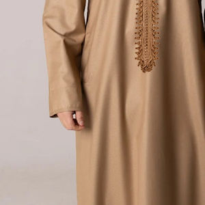 Thobe Abaya Homme Luxe Brillant Dubaï Marocain 2026 – Robe Longue Automne Grande Taille Respirante Séchage Rapide Tricot Thermique Style Urbain - Product Image 2