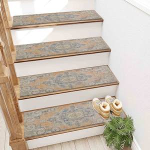 Alfombra Estampada: Moderna, Fácil de Limpiar, Tonos Suaves, para Entrada, Alfombra para Escalones - Product Image 4