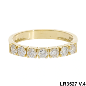 Anillo de Boda de Oro de 14K con Diamantes Naturales de 0.53CTW Engastados en Canal, Chapado en Rodio, para Mujer, Anillo de Compromiso y Aniversario Atemporal - Product Image 5