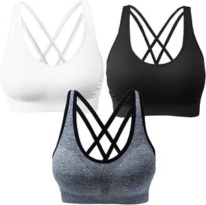 Sujetador Deportivo de Yoga para Mujer, Talla Grande, Cuello Redondo, Soporte Alto, Ecológico, Resistente a Impactos, con Relleno Extraíble, Elástico en Cuatro Direcciones, Ligero - Product Image 1
